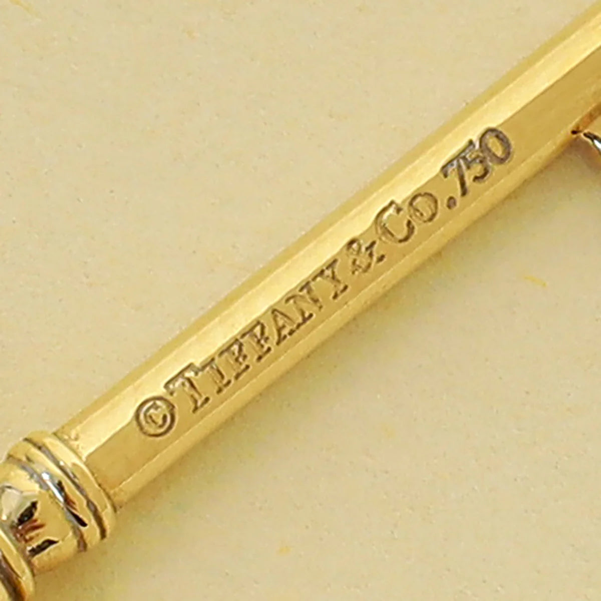 Tiffany & Co. 18K Yellow Gold Oval Key Pendant Necklace