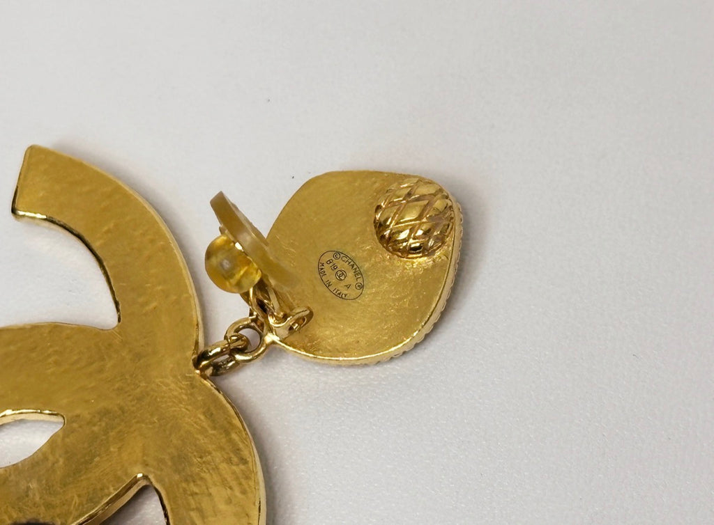 Chanel 2019 Egyptian Black Nile Jumbo CC Earrings