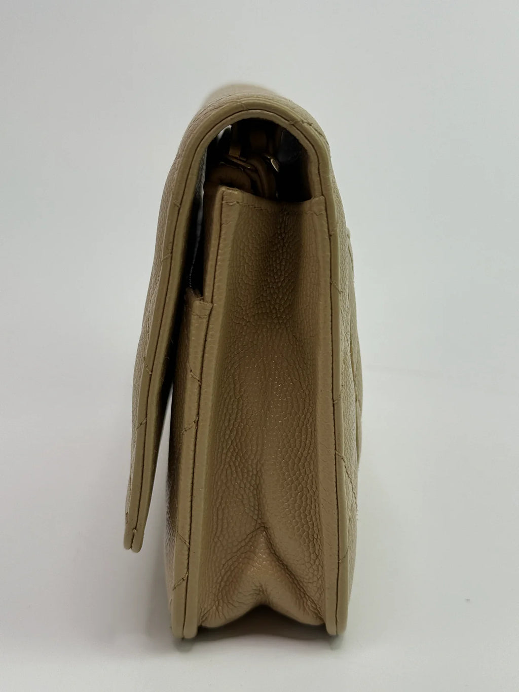 CHANEL WALLET ON CHAIN BEIGE CAVIAR LEATHER GHW