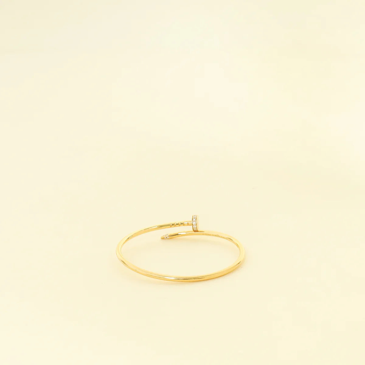 Cartier 18K Yellow Gold Juste Un Clou Diamond Small Model Bracelet 15