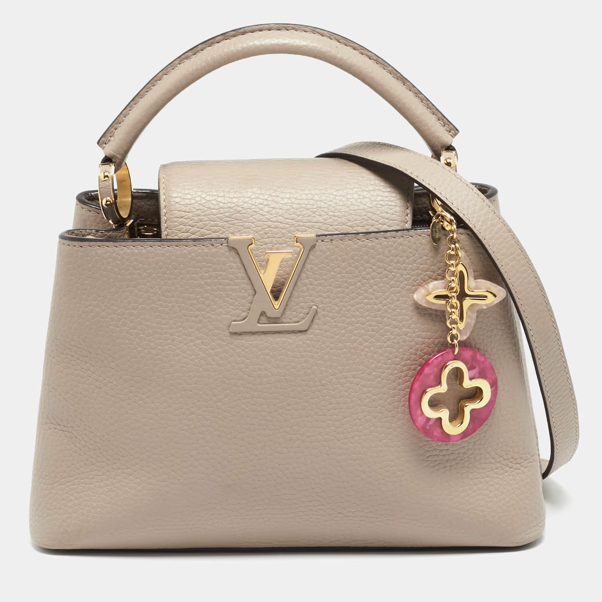 Louis Vuitton Capucines BB Beige Leather Bag