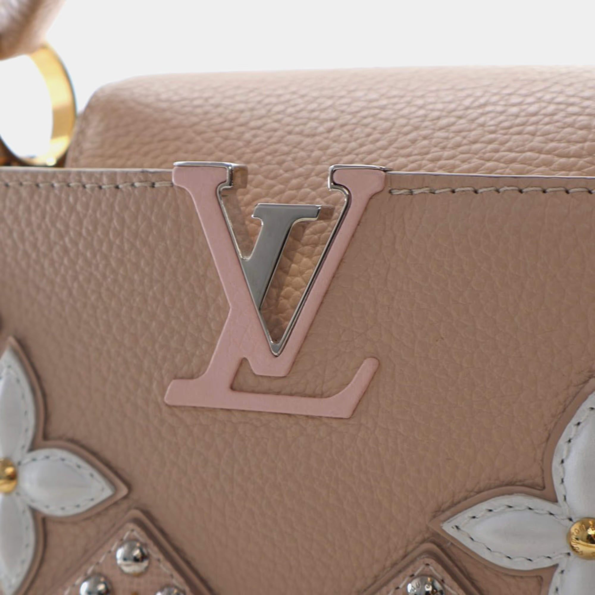 Louis Vuitton Studded Capucines BB Taurillon Leather Top Handle Bag
