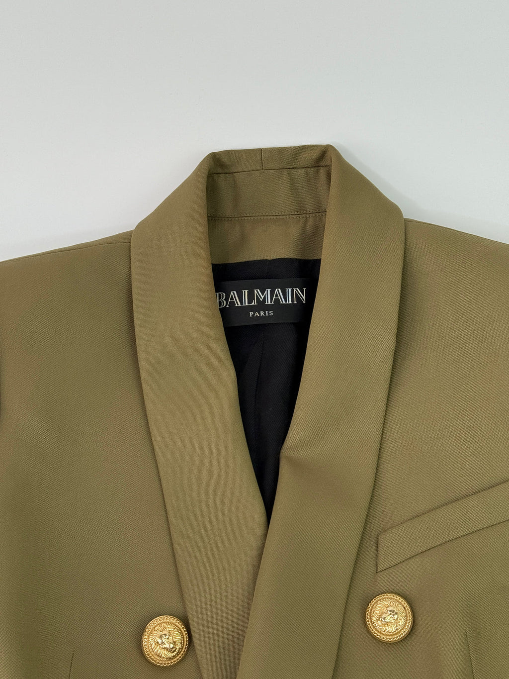 BALMAIN KHAKI BLAZER (SIZE FR38/UK10)
