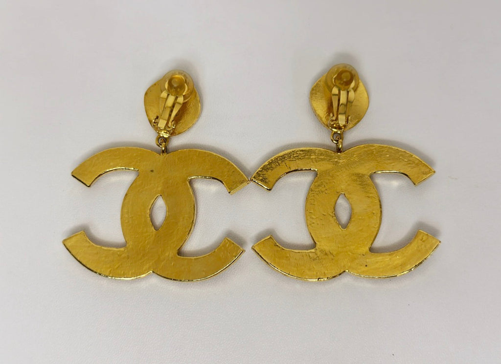 Chanel 2019 Egyptian Black Nile Jumbo CC Earrings