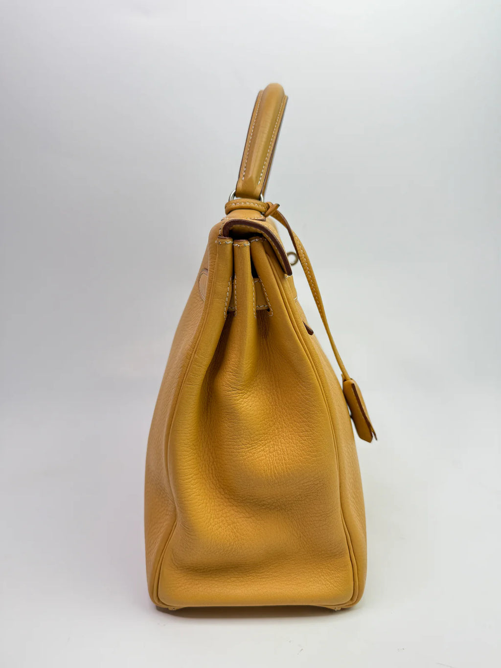 HERMÈS KELLY 32 NATURAL SABLE VEAU TAURILLION CLEMENCE LEATHER PHW