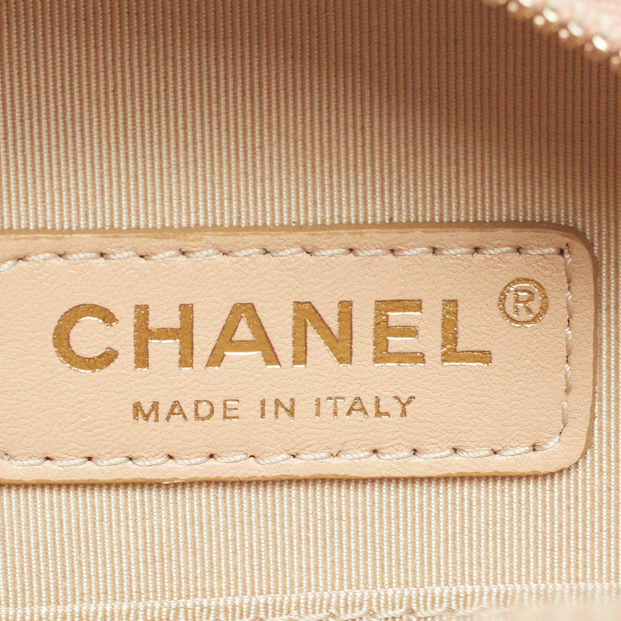 Chanel Round as Earth Peach Leather Bag