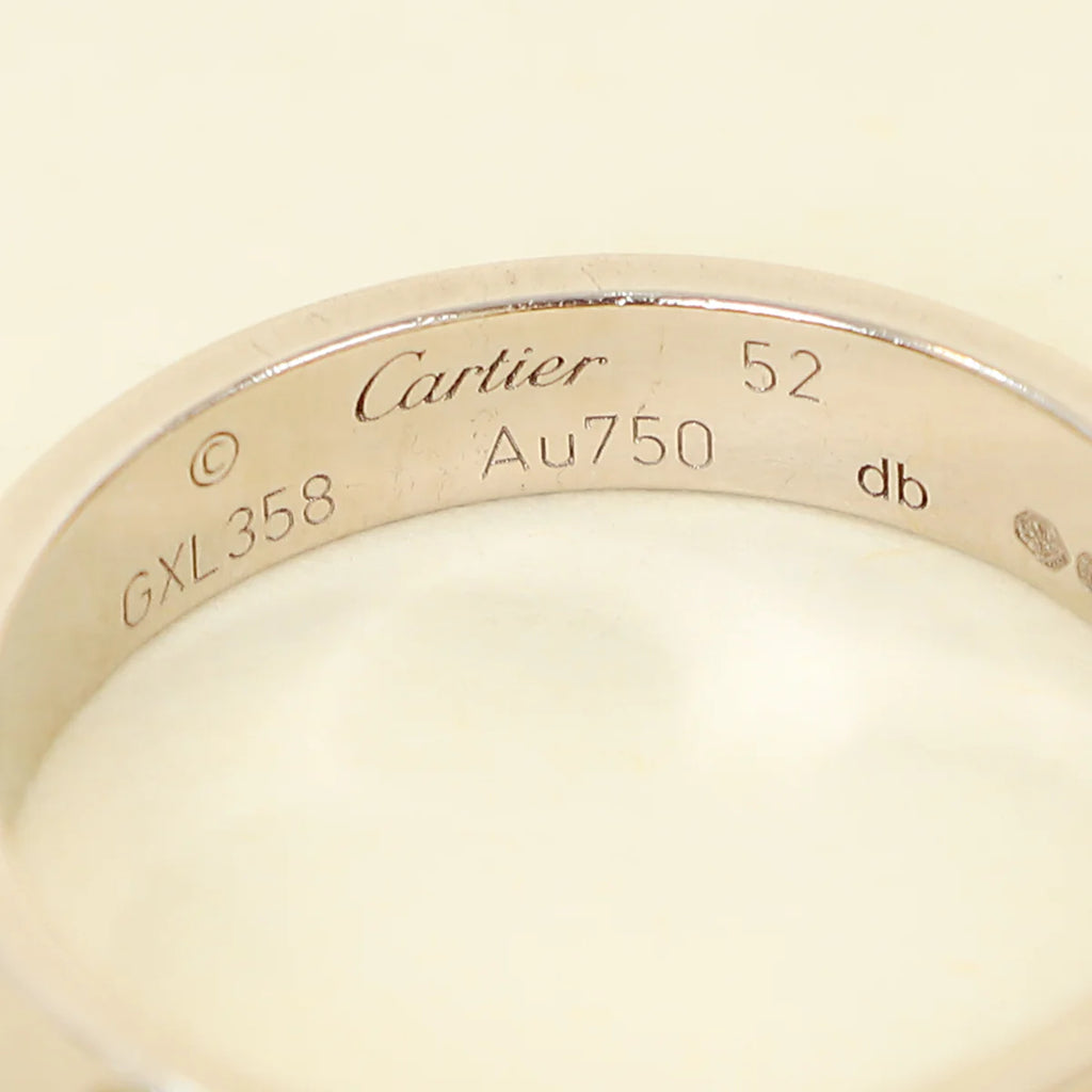 Cartier 18K White Gold Love Ring Small Model 52