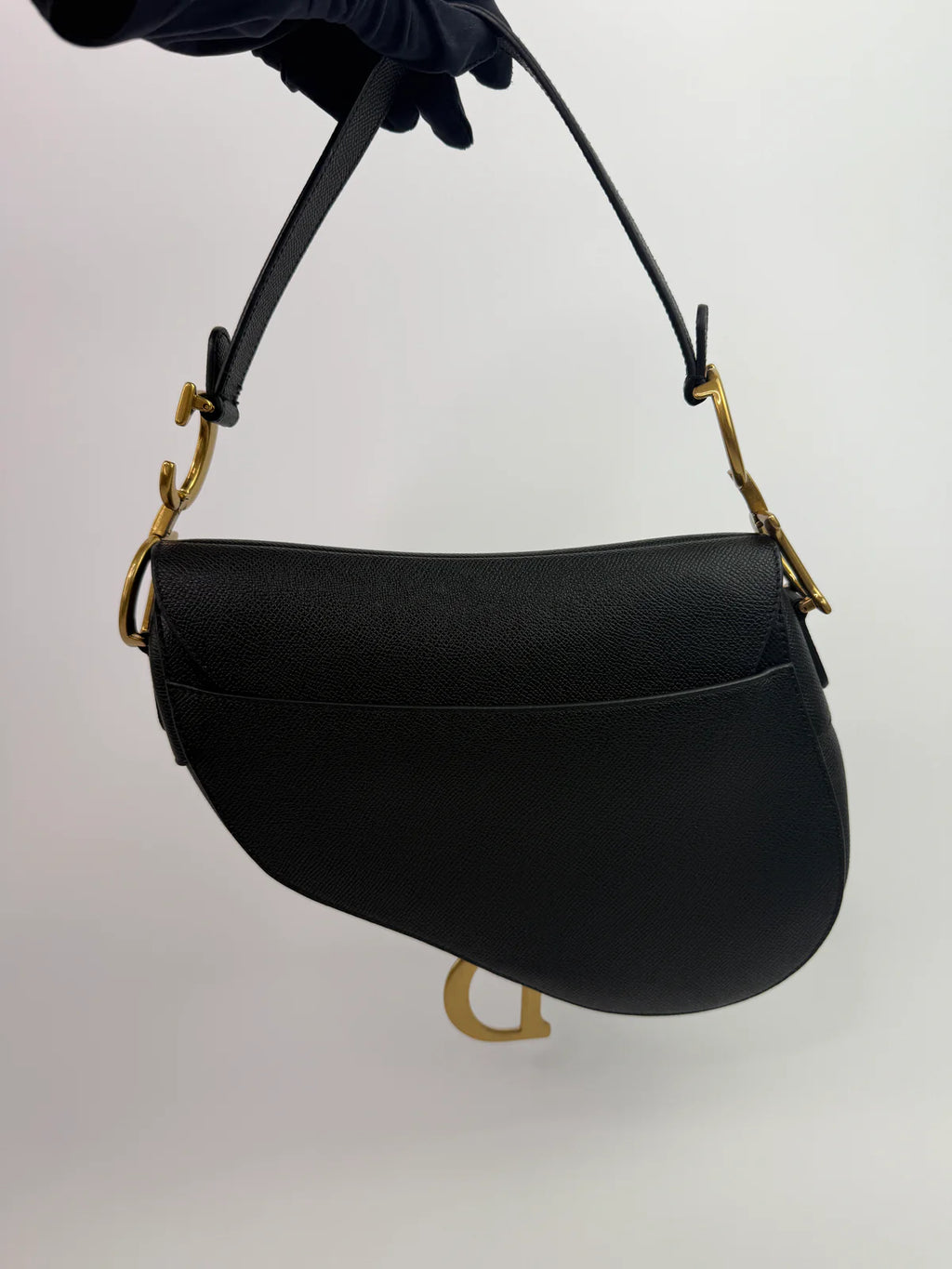 CHRISTIAN DIOR SADDLE BAG IN CALFSKIN LEATHER WITH STRAP