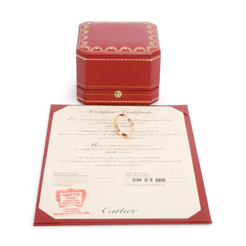 2020 18k Rose Gold 3.6 mm Love Wedding Band Ring, Size 54 7