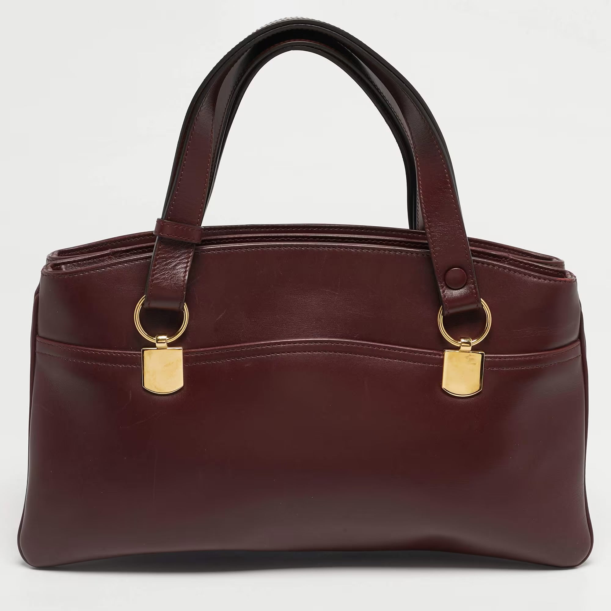 Gucci Arli Burgundy Leather Totes Bag
