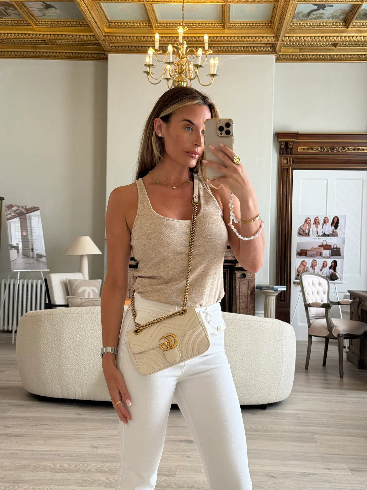 GUCCI GG SMALL MARMONT MATELASSE SHOULDER BAG