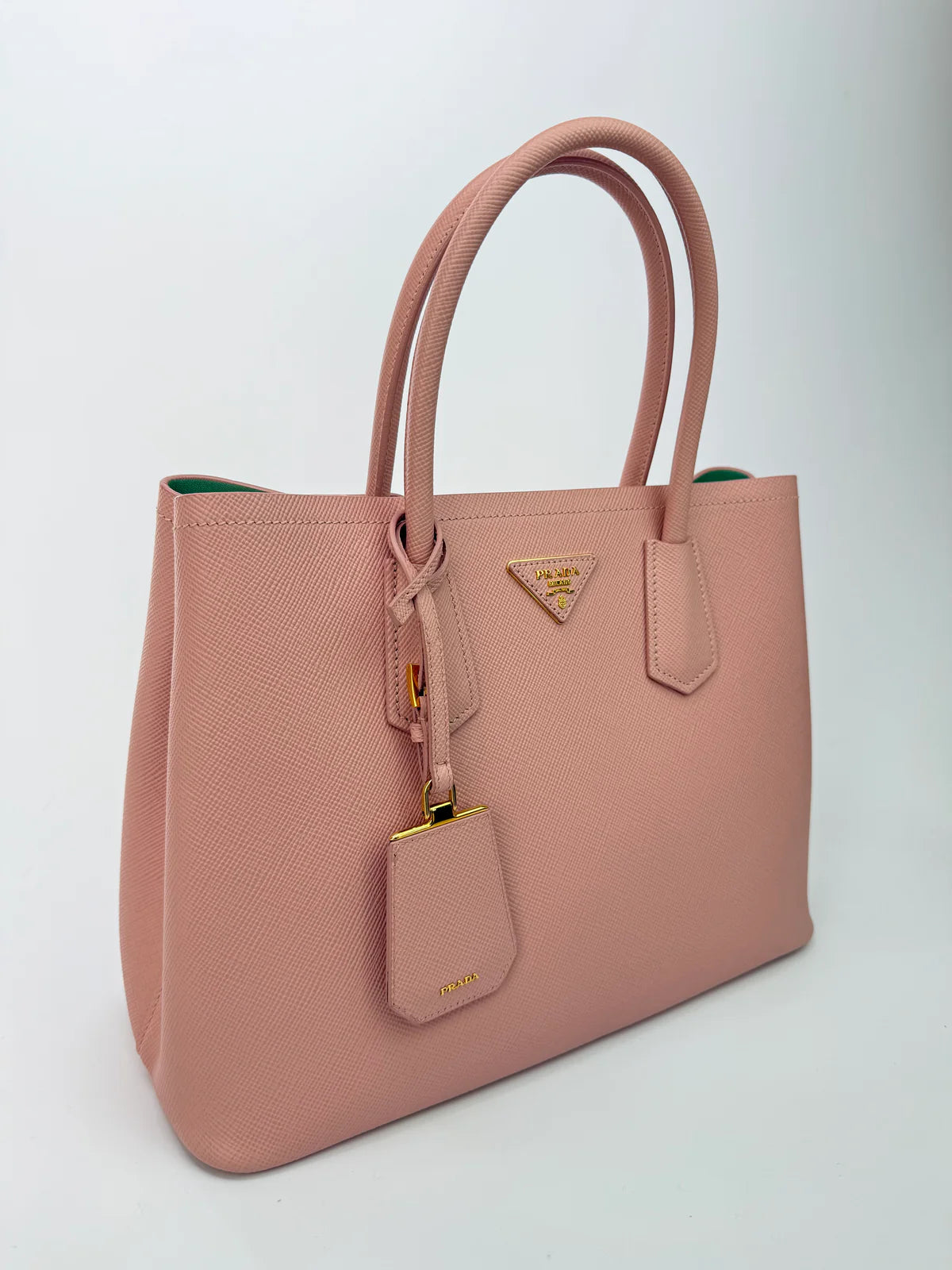 PRADA SAFFIANO CUIR DOUBLE TOTE BAG