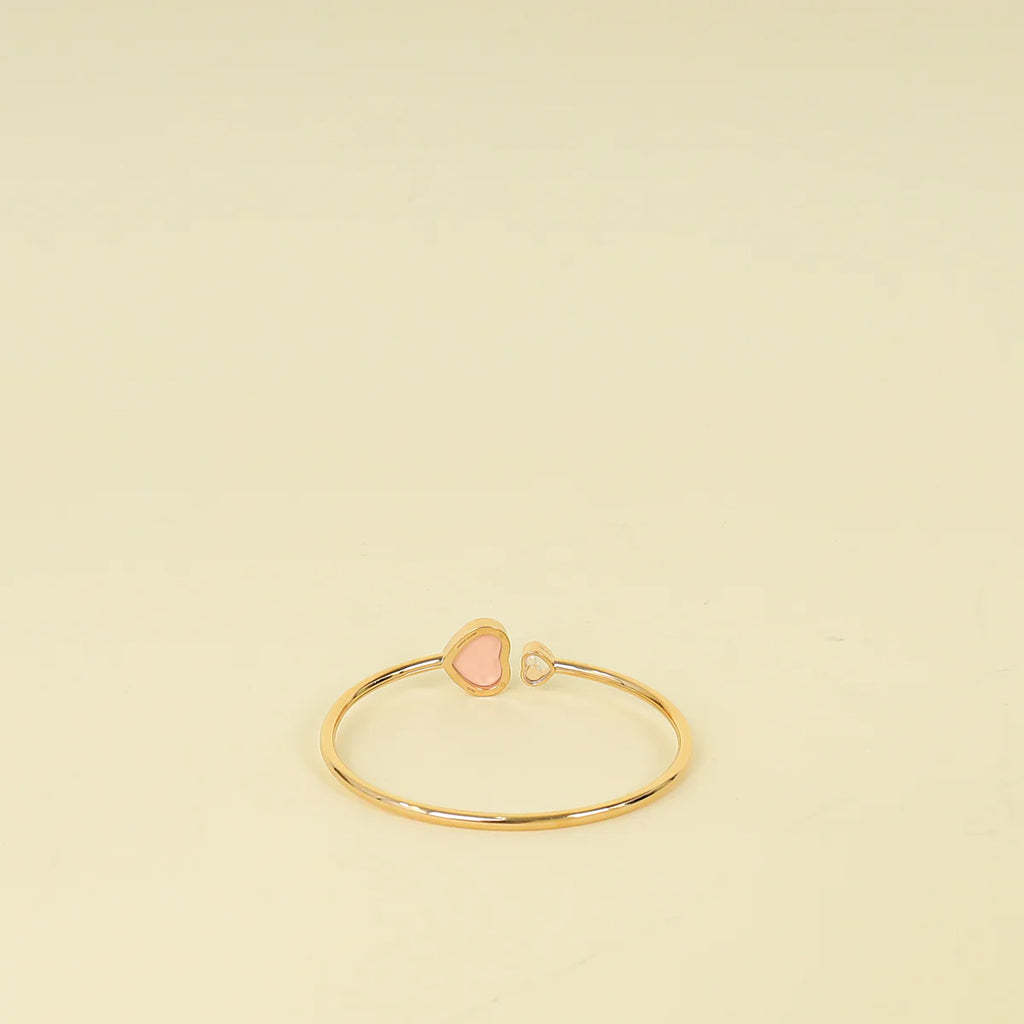 Chopard 18K Yellow Gold Diamond Opal Happy Hearts Bracelet