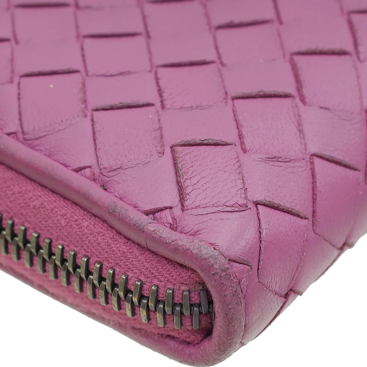 Bottega Veneta Peony Nappa Intrecciato Zip Around Wallet