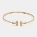 Tiffany & Co. Tiffany T Diamond 18k Rose Gold Wire Bracelet