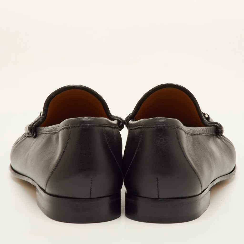 Gucci Horsebit Size 41.5 Black Leather Slip On Loafers