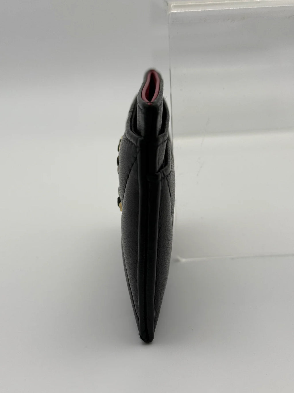 CHANEL 19 CARD WALLET IN BLACK LAMBSKIN