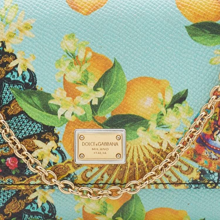 Dolce & Gabbana Multicolor Print Leather Miss Sicily Von Smartphone Bag