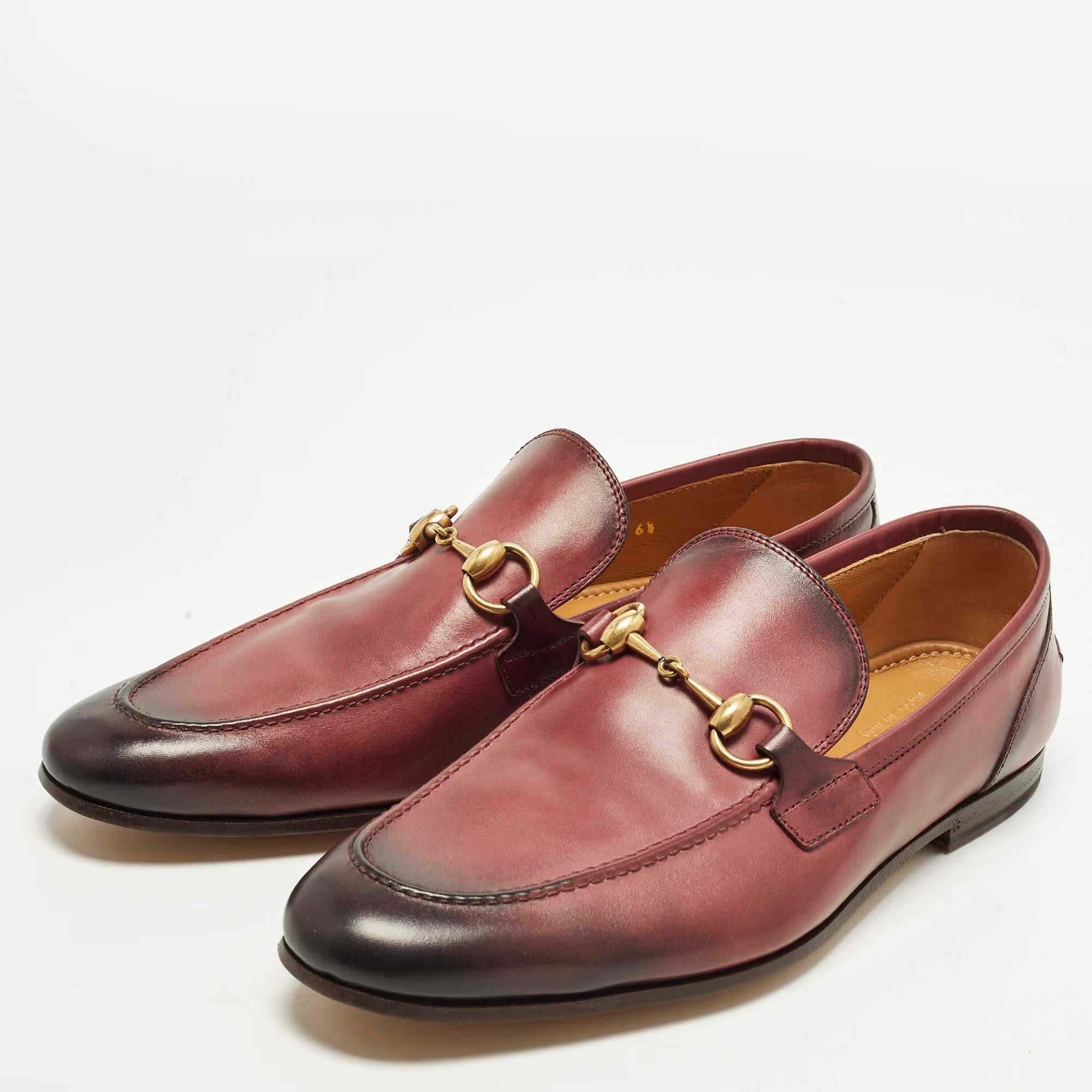 Gucci Jordaan Size 40.5 Brown Two-Tone Leather Loafers
