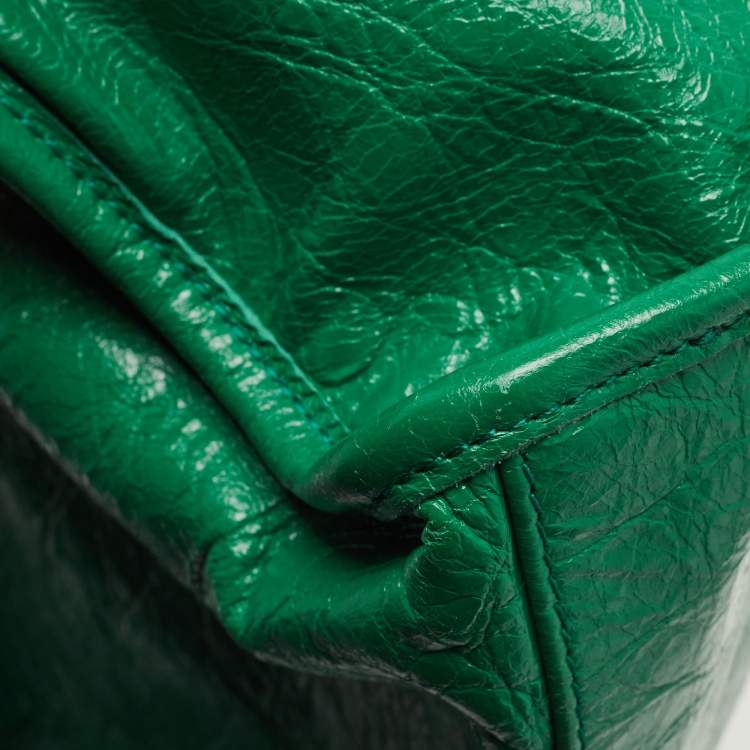 Balenciaga Green Leather Small Classic City RH Tote