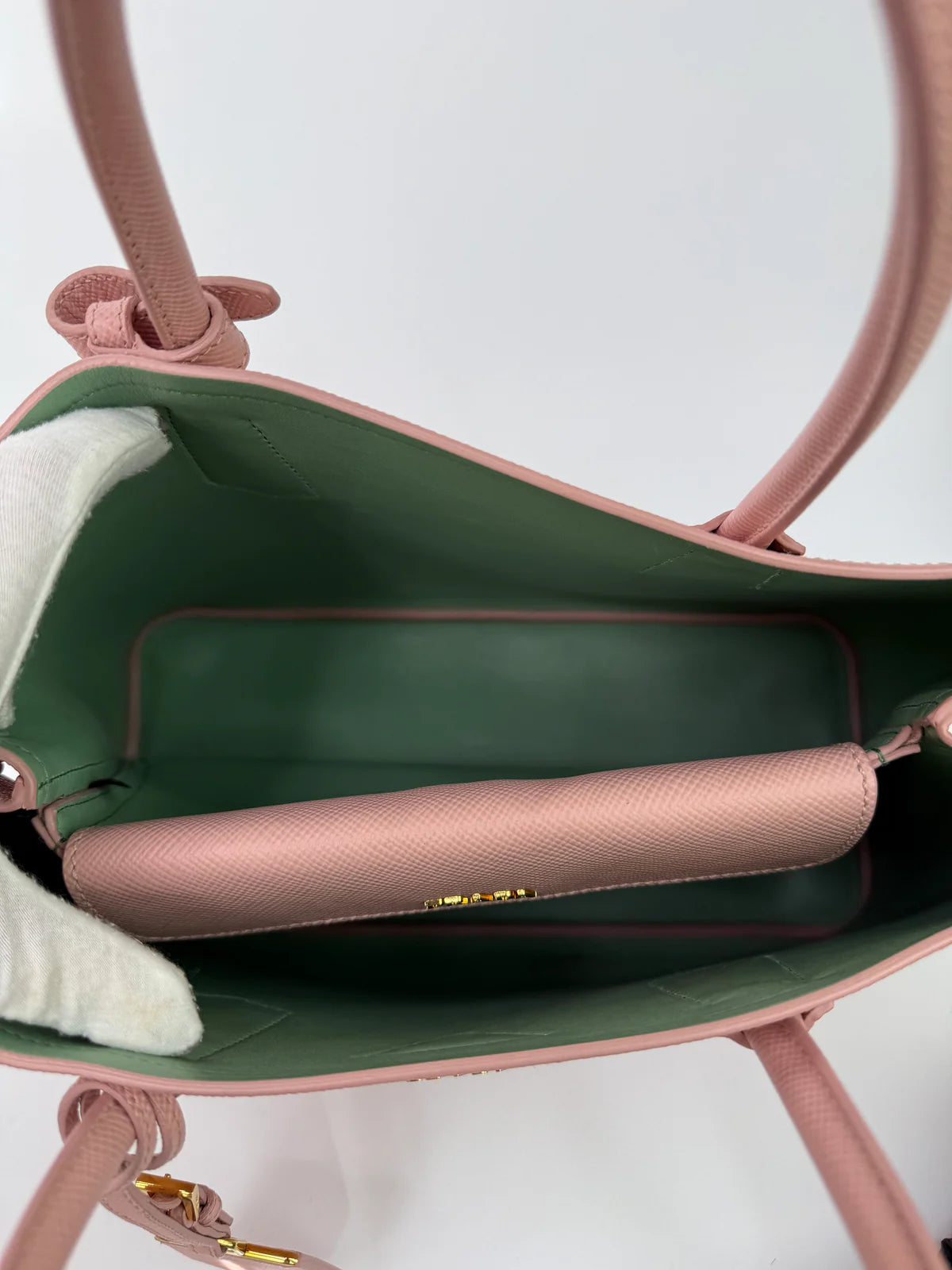 PRADA SAFFIANO CUIR DOUBLE TOTE BAG