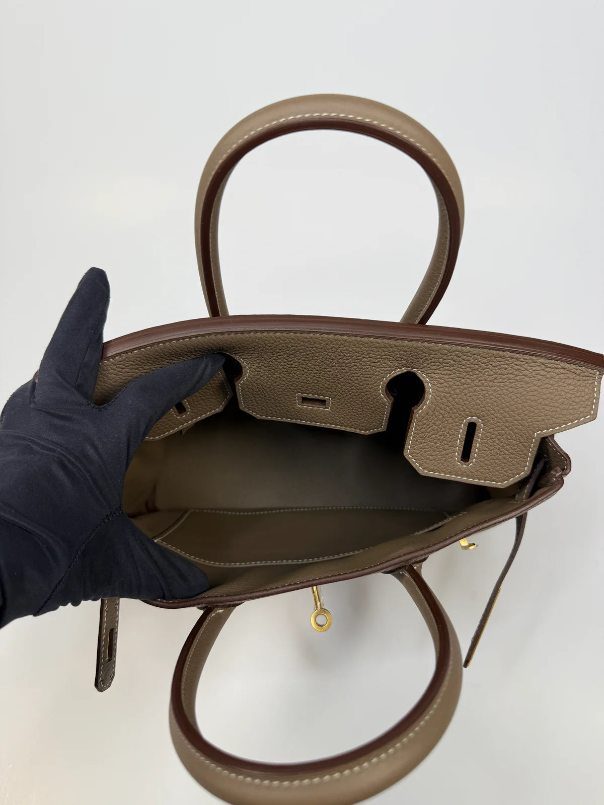 HERMÈS BIRKIN 30 IN ETOUPE TOGO LEATHER WITH BRUSHED GHW