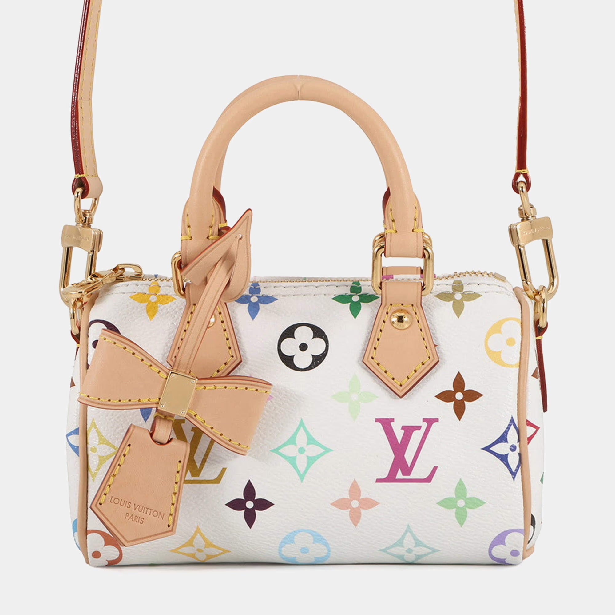 Louis Vuitton Lv Tm Nano Speedy White/Multicolor Monogram Multicolor Size 16