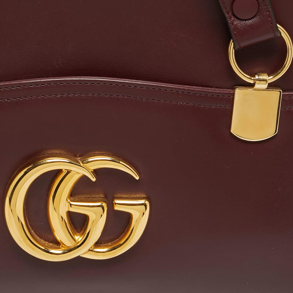 Gucci Arli Burgundy Leather Totes Bag