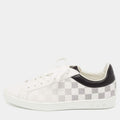 Louis Vuitton White/Black Leather Gradient Check Print Luxembourg Sneakers Size 41