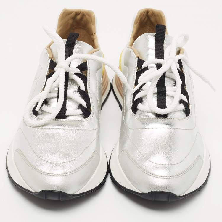 Hermes Tricolor Leather Buster Sneakers Size 39.5