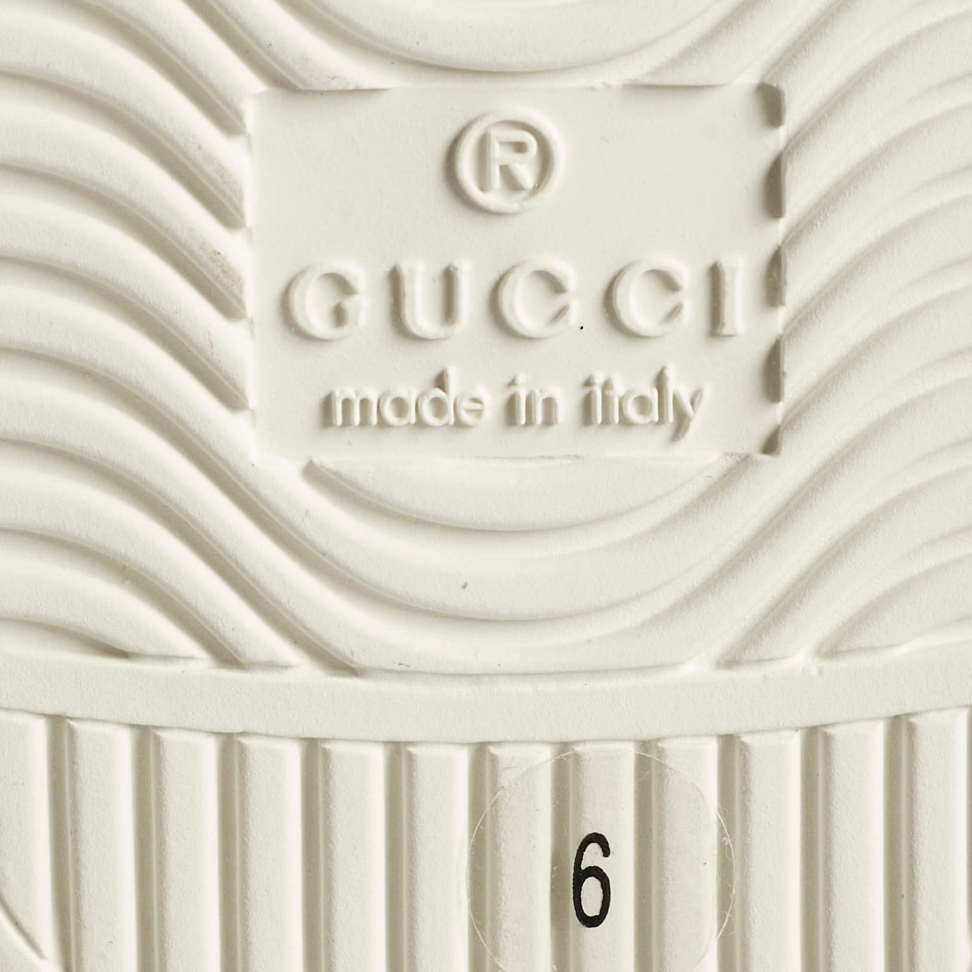 Gucci Ace Size 40 White Leather Lace Up Sneakers