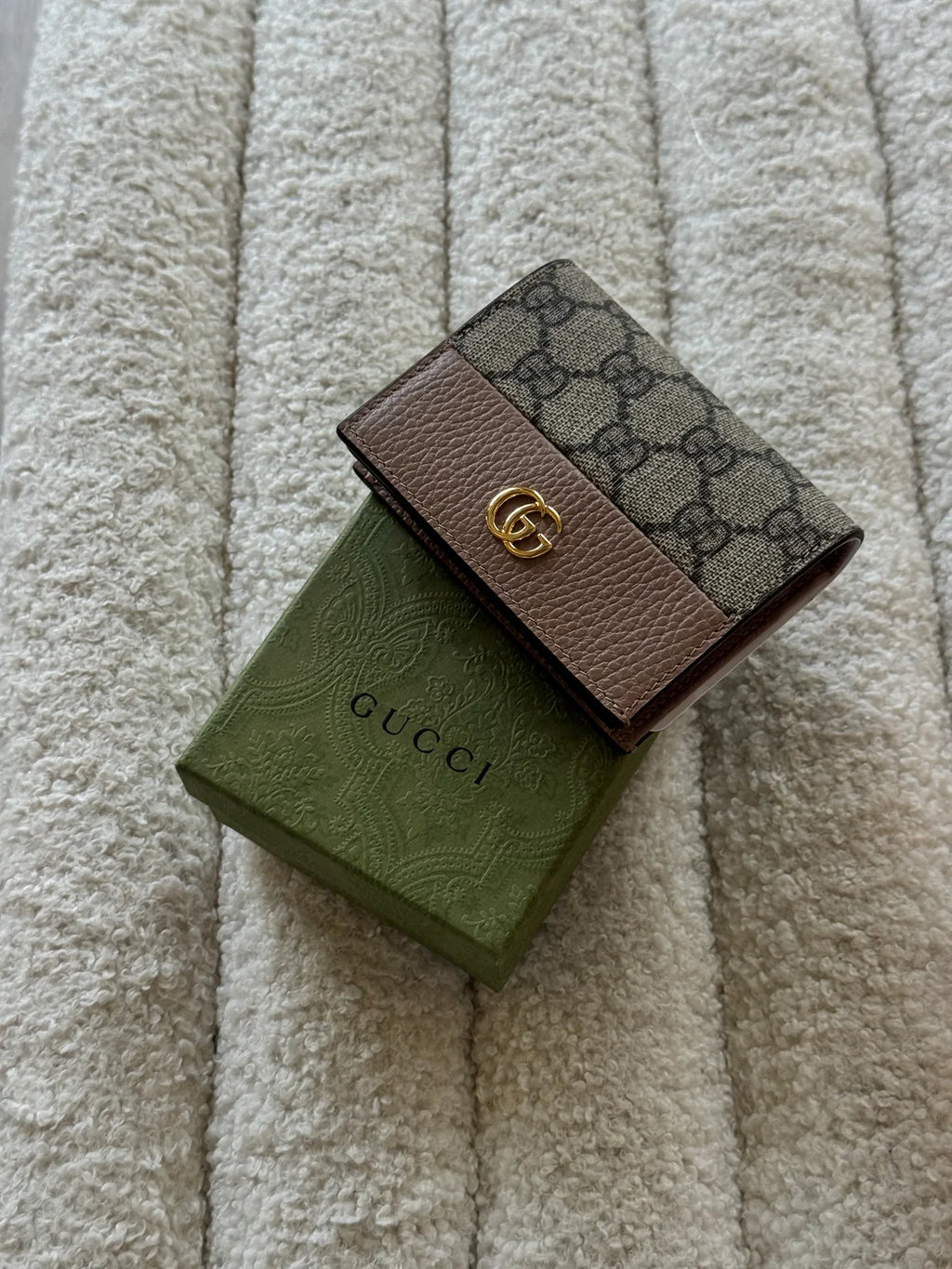 GUCCI BI-COLOUR GG MARMONT MINI WALLET