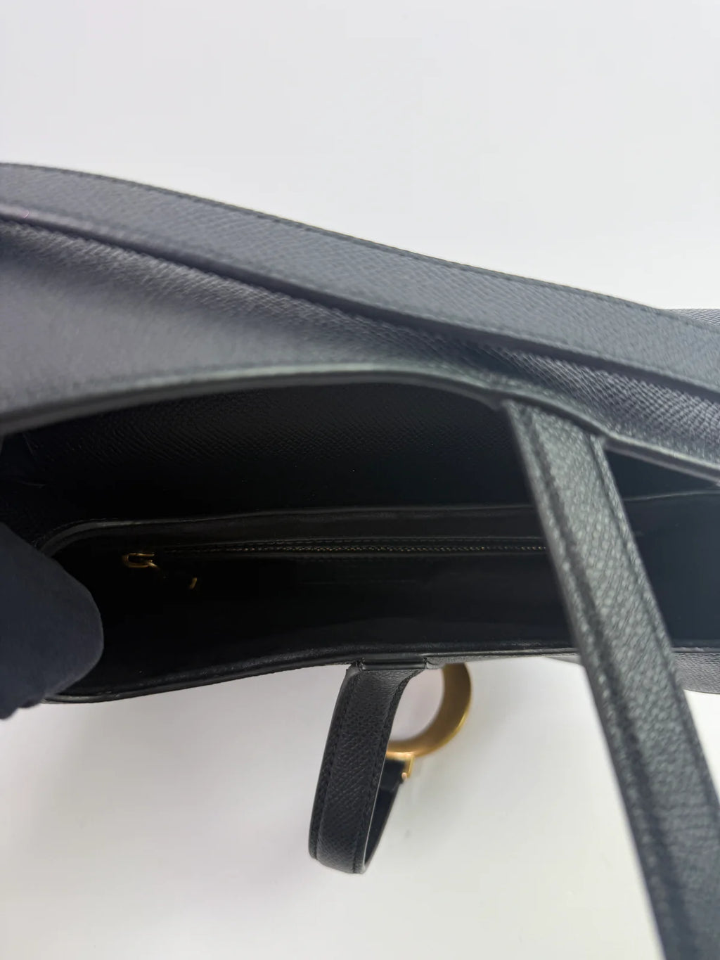 CHRISTIAN DIOR SADDLE BAG IN CALFSKIN LEATHER WITH STRAP