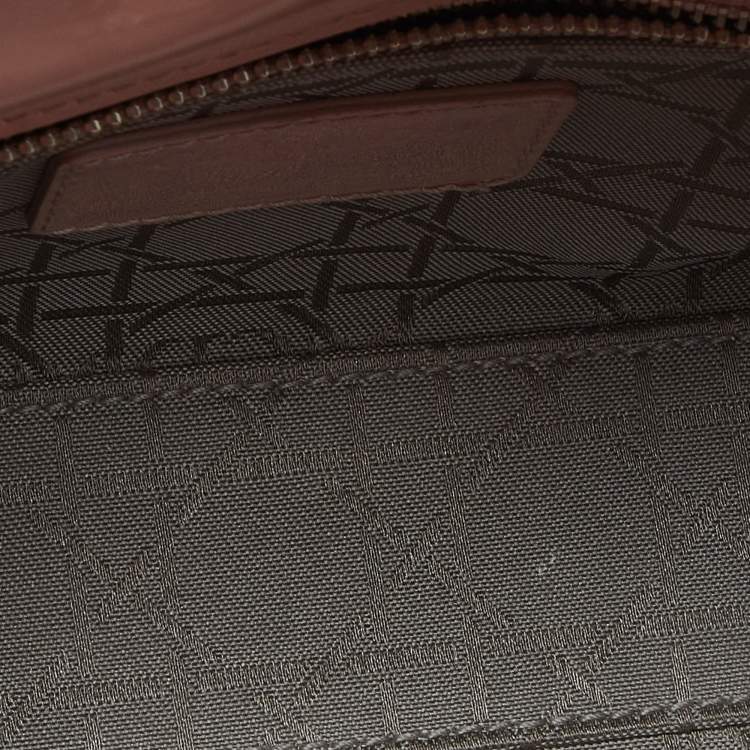 Dior Pink Cannage Patent Leather Mini Lady Dior Tote