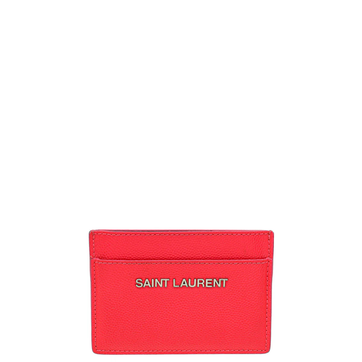 YSL Neon Red Card Holder