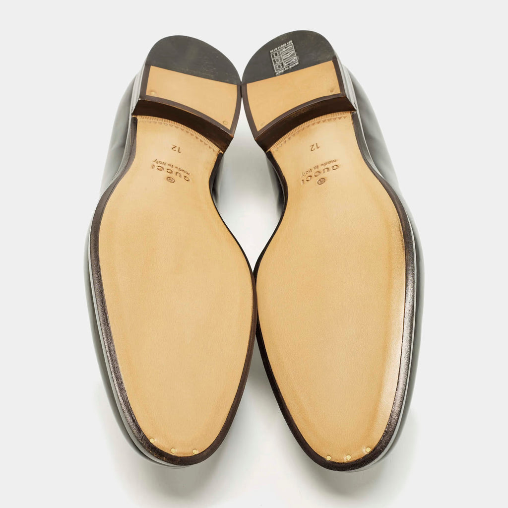 Gucci Horsebit Size 46 Black Leather Loafers