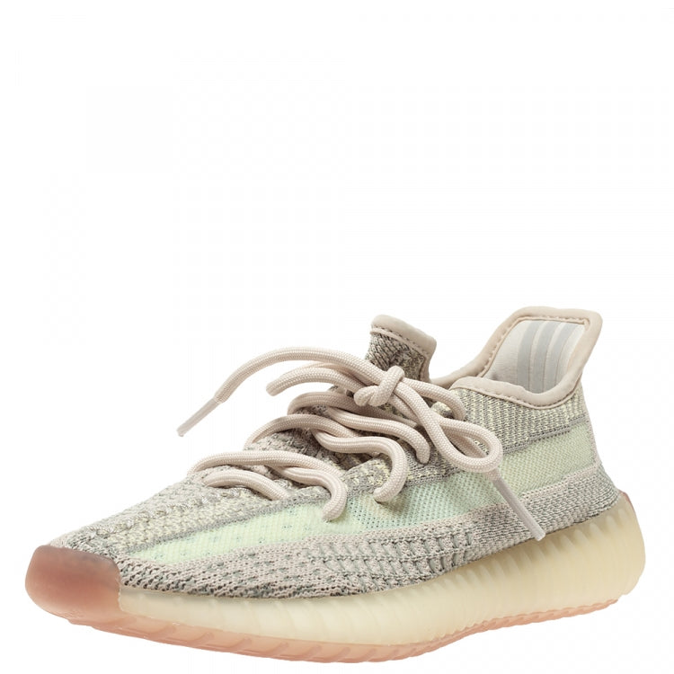 Yeezy x Adidas Multicolor Cotton Knit Boost 350 V2 Citrin Sneakers Size 36