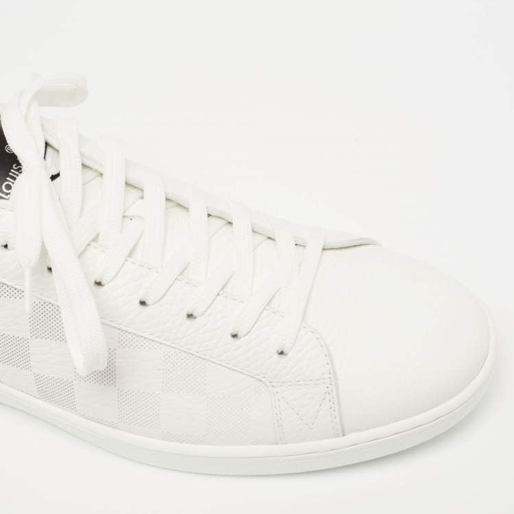 Louis Vuitton White/Black Leather Gradient Check Print Luxembourg Sneakers Size 41