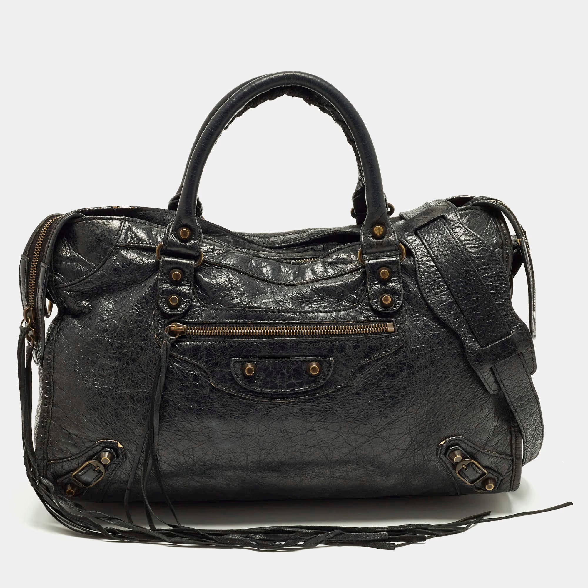 Balenciaga Classic City Black Leather Bag