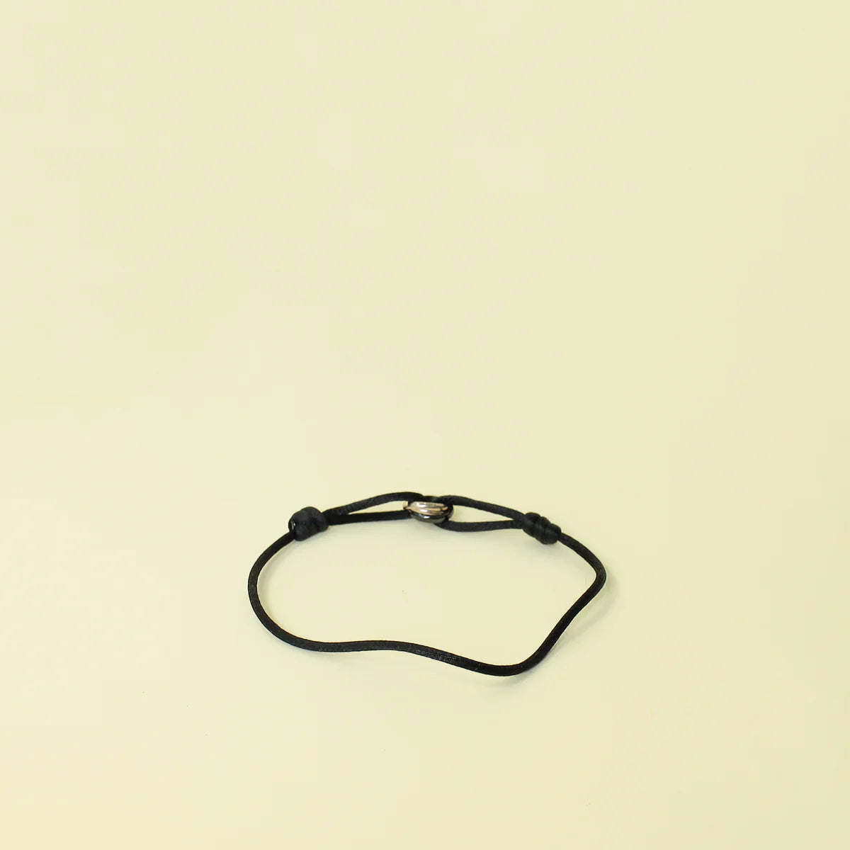 Cartier 18K Trinity White Gold Black Ceramic Cord Bracelet