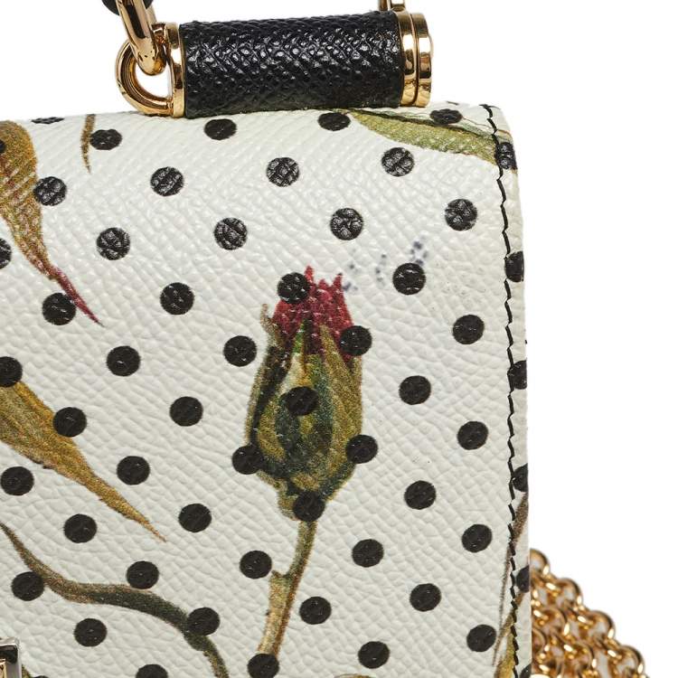 Dolce & Gabbana Multicolor Floral Print Leather Miss Sicily Von Wallet on Chain
