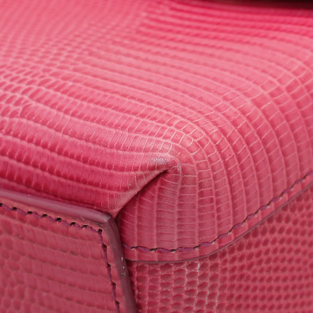 Dolce & Gabbana Red Lizard Millennials Flap Chain Bag