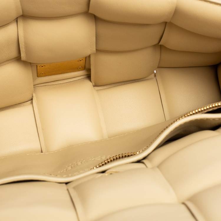Bottega Veneta Beige Intrecciato Leather Padded Cassette Bag