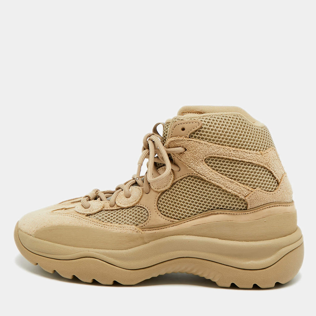 Yeezy x Adidas Size 44.5 Brown Mesh and Suede Desert Boots