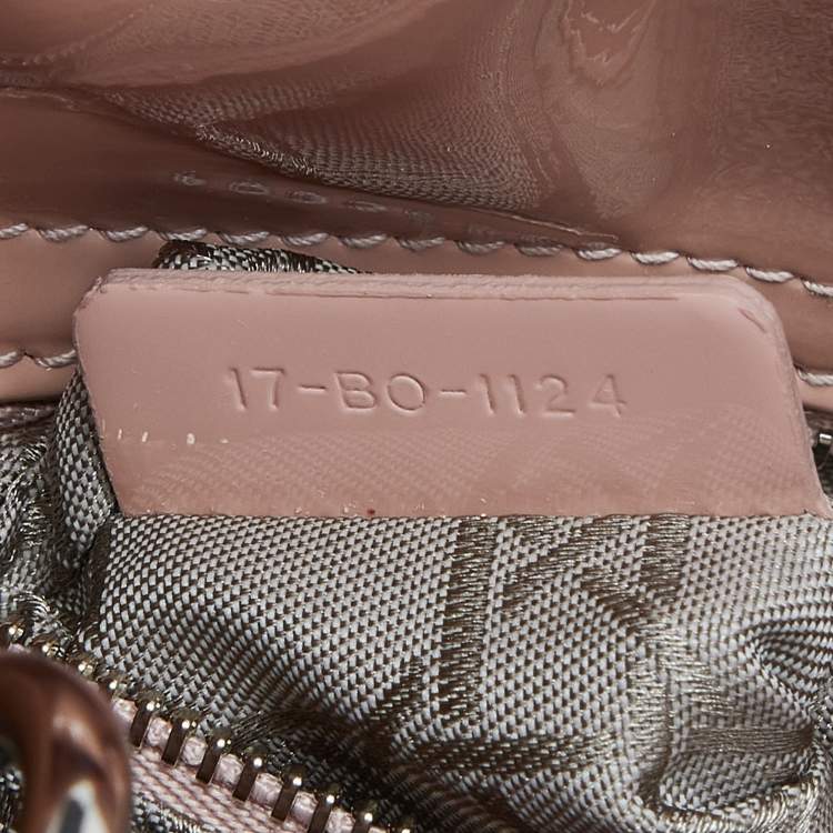 Dior Pink Cannage Patent Leather Mini Lady Dior Tote